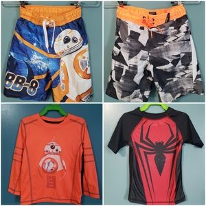 4T 2 swim trunks + NWT rashguard